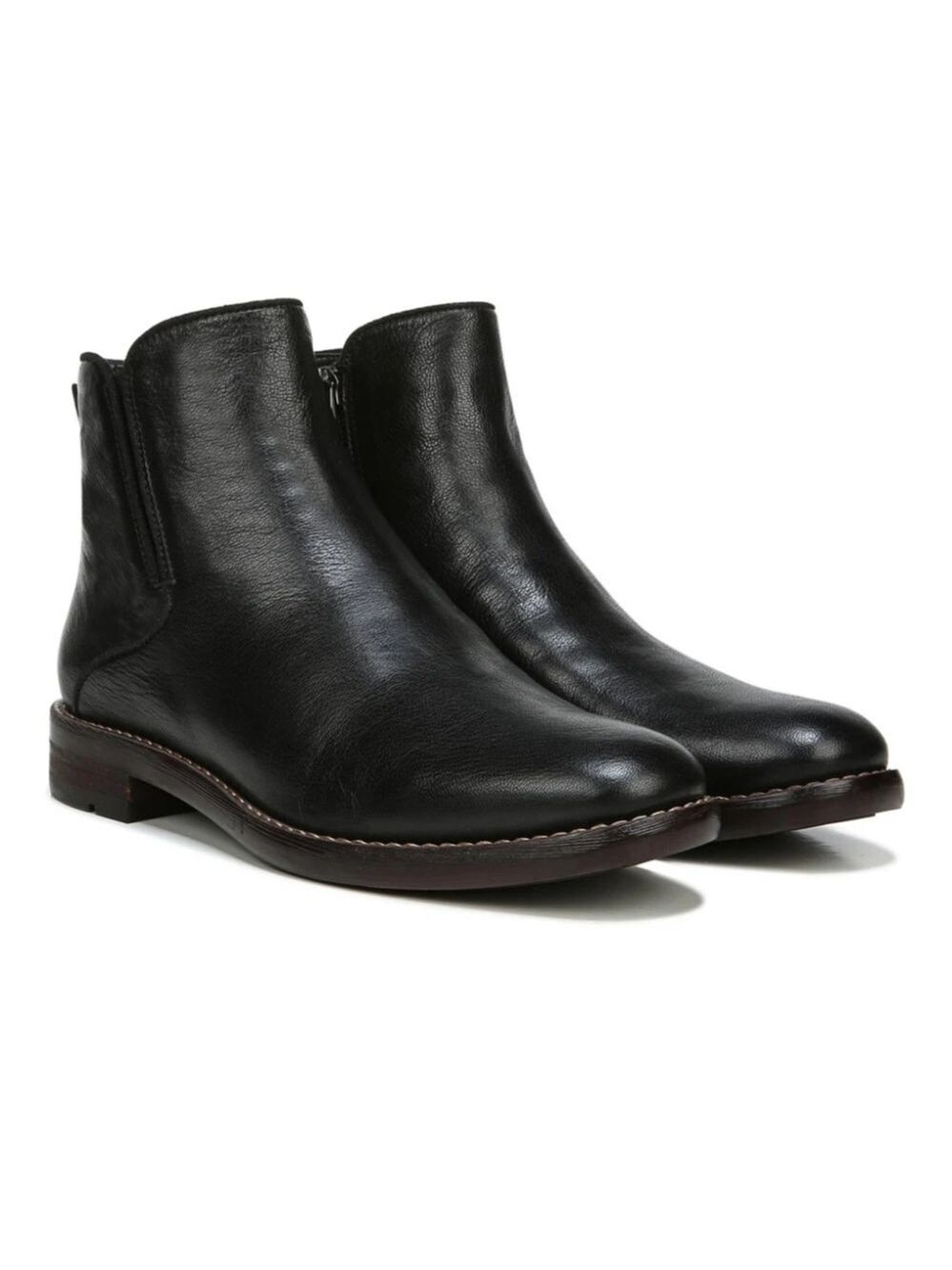 Franco Sarto Marcus Black Leather Bootie, Size 8.5M